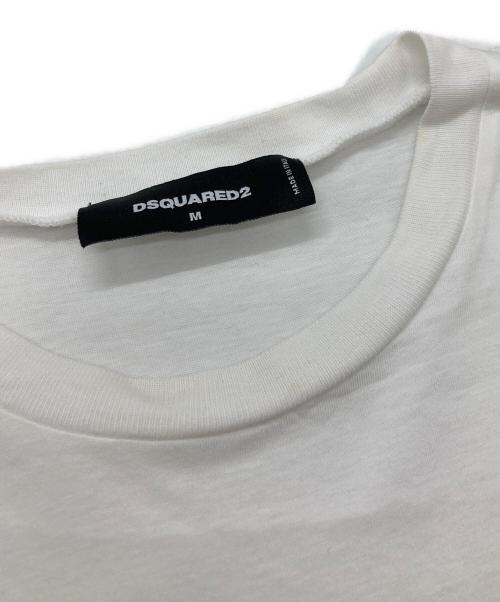 DSQUARED2（ディースクエアード）DSQUARED2 (ディースクエアード) プリントTシャツ/ディースクエアード/S79GC0064/ICON T-SHIRT ホワイト サイズ:Ｍの古着・服飾アイテム