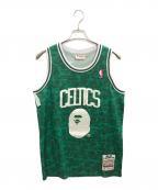 Mitchell&Ness×A BATHING APEミッチェルアンドネス×ア ベイシング エイプ）の古着「バスケットボールゲームシャツ/CELTICS」｜グリーン