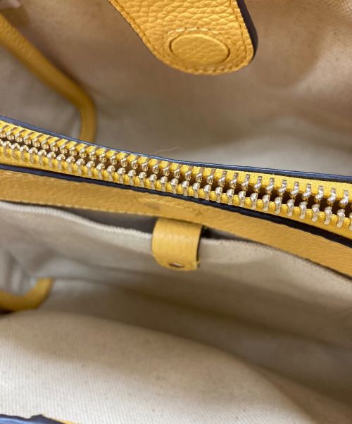 Kate Spade（ケイトスペード）Kate Spade (ケイトスペード) 2WAYショルダーバッグ イエロー×ホワイトの古着・服飾アイテム