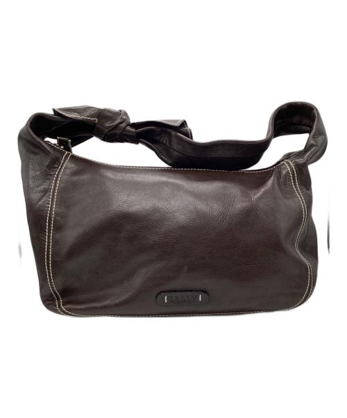 BALLY（バリー）BALLY (バリー) リボンワンショルダーバッグ ブラウンの古着・服飾アイテム