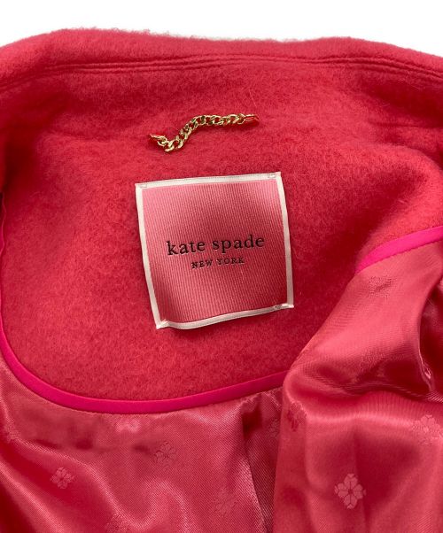 Kate Spade（ケイトスペード）Kate Spade (ケイトスペード) ブラッシュト ウール コート ピンク サイズ:Ｍの古着・服飾アイテム