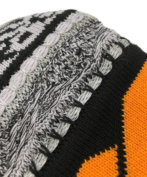 MCQ（マックキュー）MCQ (マックキュー) パターンニット セーター グレー×オレンジ サイズ:表記なしの古着・服飾アイテム