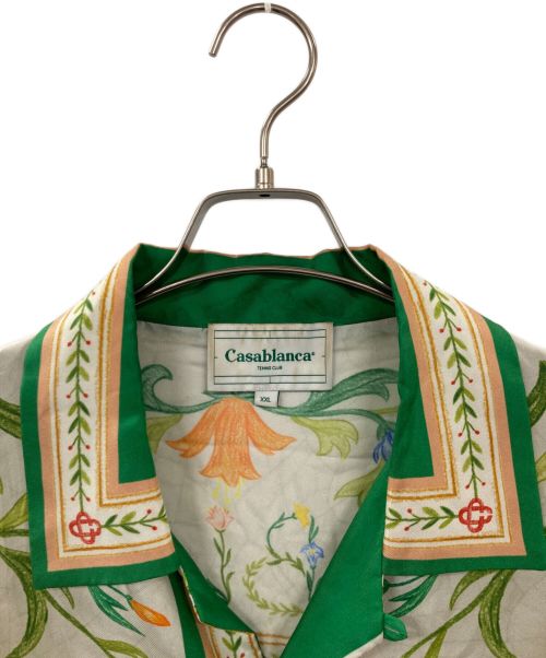 CASABLANCA（カサブランカ）CASABLANCA (カサブランカ) Cuban Collar Short Sleeve Shirt　23SS グリーン サイズ:XXLの古着・服飾アイテム