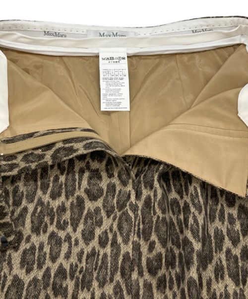 MaxMara（マックスマーラ）MaxMara (マックスマーラ) アニマル柄タイトスカート　MaxMara　110621866 ブラウン サイズ:36の古着・服飾アイテム
