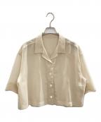 BEAUTY&YOUTHビューティーアンドユース）の古着「ポリエステルオーガンジー シャツ/ビューティーアンドユース/1616-242-0426」｜ベージュ