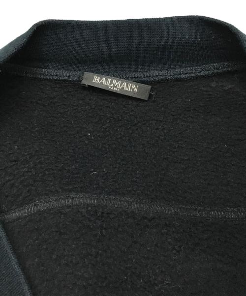 BALMAIN（バルマン）BALMAIN (バルマン) スウェットライダースジャケット　ブルーベルジャパン ブラック サイズ:Sの古着・服飾アイテム