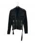 BALMAIN（バルマン）の古着「スウェットライダースジャケット　ブルーベルジャパン」｜ブラック