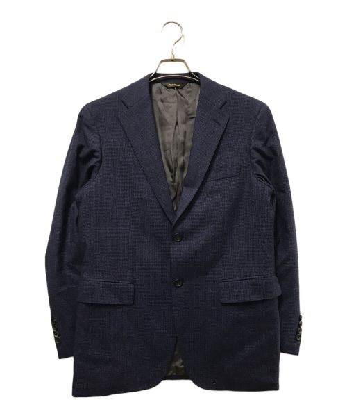 Paul Stuart（ポールスチュアート）Paul Stuart (ポールスチュアート) シルクカシミヤブレンドウールバスケットウィーブジャケット ブルー サイズ:46の古着・服飾アイテム