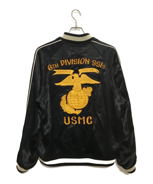 AVIREX（アヴィレックス）AVIREX (アヴィレックス) スーベニアジャケット　USMC SUKA JACKET ホワイト×ブラック サイズ:Ｌの古着・服飾アイテム