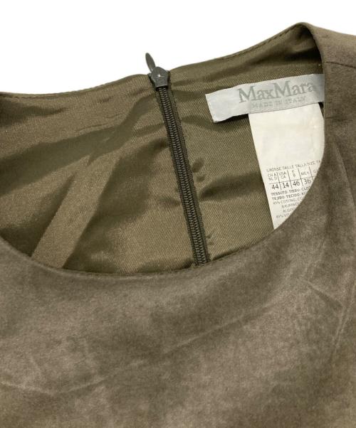 MaxMara（マックスマーラ）MaxMara (マックスマーラ) ノースリーブワンピース/銀タグ/マックスマーラ/12261323000 カーキ サイズ:48の古着・服飾アイテム