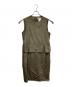 MaxMara（マックスマーラ）の古着「ノースリーブワンピース/銀タグ/マックスマーラ/12261323000」｜カーキ