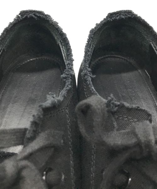 YOHJI YAMAMOTO（ヨウジヤマモト）YOHJI YAMAMOTO (ヨウジヤマモト) BLACK CANVAS LOW CUT SNEAKERS ブラック サイズ:02の古着・服飾アイテム