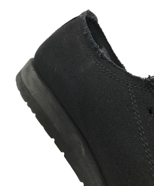 YOHJI YAMAMOTO（ヨウジヤマモト）YOHJI YAMAMOTO (ヨウジヤマモト) BLACK CANVAS LOW CUT SNEAKERS ブラック サイズ:02の古着・服飾アイテム