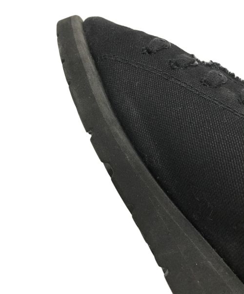 YOHJI YAMAMOTO（ヨウジヤマモト）YOHJI YAMAMOTO (ヨウジヤマモト) BLACK CANVAS LOW CUT SNEAKERS ブラック サイズ:02の古着・服飾アイテム