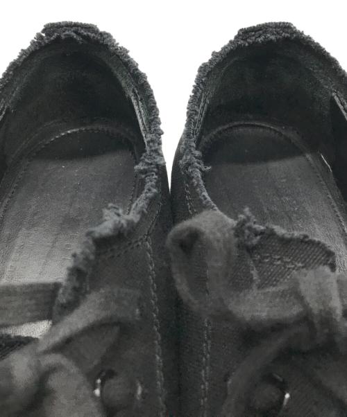 YOHJI YAMAMOTO（ヨウジヤマモト）YOHJI YAMAMOTO (ヨウジヤマモト) BLACK CANVAS LOW CUT SNEAKERS ブラック サイズ:02の古着・服飾アイテム