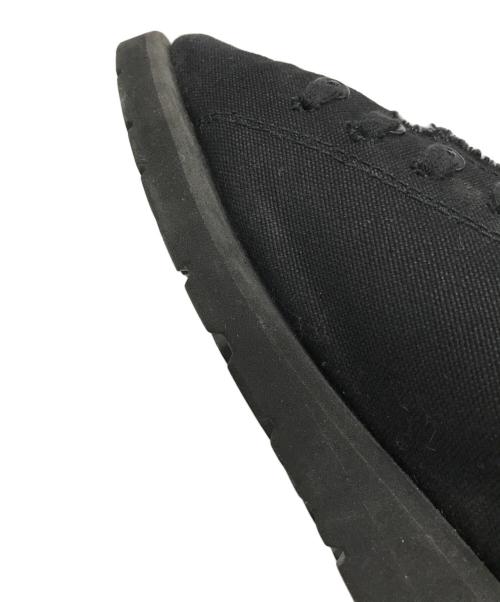 YOHJI YAMAMOTO（ヨウジヤマモト）YOHJI YAMAMOTO (ヨウジヤマモト) BLACK CANVAS LOW CUT SNEAKERS ブラック サイズ:02の古着・服飾アイテム