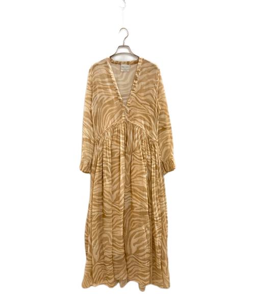 forte forte（フォルテ・フォルテ）forte forte (フォルテ・フォルテ) 総柄ワンピース/フォルテ・フォルテ ベージュの古着・服飾アイテム
