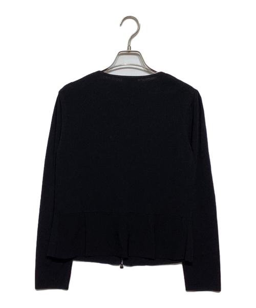 TO BE CHIC（トゥービーシック）TO BE CHIC (トゥービーシック) ジップニットカーディガン ブラック サイズ:42の古着・服飾アイテム