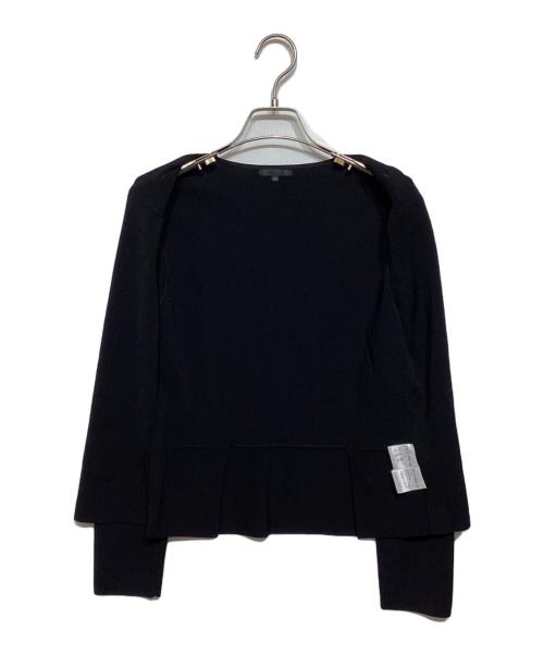 TO BE CHIC（トゥービーシック）TO BE CHIC (トゥービーシック) ジップニットカーディガン ブラック サイズ:42の古着・服飾アイテム