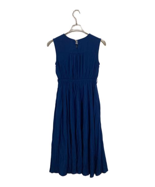 COHINA（コヒナ）COHINA (コヒナ) ベルト付きワッシャーフレアワンピース/コヒナ ブルー サイズ:Freeの古着・服飾アイテム