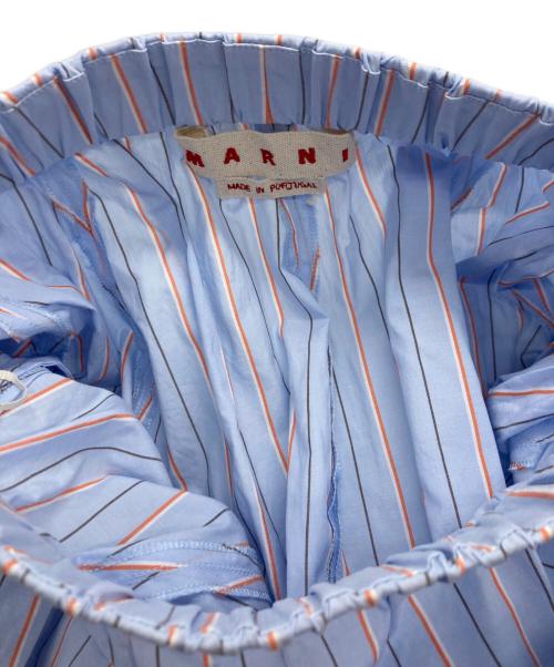 MARNI（マルニ）MARNI (マルニ) ストライプギャザースカート/マル二/GOMA0459S0 UTC225/23SS ブルー×オレンジ サイズ:40の古着・服飾アイテム