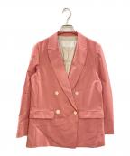 NOLLEY'S sophiノーリーズソフィー）の古着「ウォッシャブルストレッチダブルジャケット/ノーリーズソフィー/2-0030-5-05-001」｜ピンク