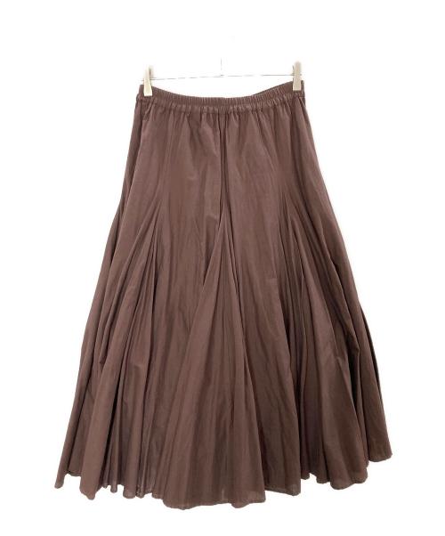 mizuiro-ind（ミズイロインド）mizuiro-ind (ミズイロインド) ボリュームフレアスカート/ミズイロインド/3-260010 ブラウン サイズ:Freeの古着・服飾アイテム