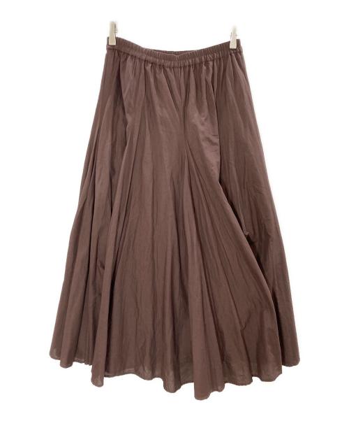 mizuiro-ind（ミズイロインド）mizuiro-ind (ミズイロインド) ボリュームフレアスカート/ミズイロインド/3-260010 ブラウン サイズ:Freeの古着・服飾アイテム