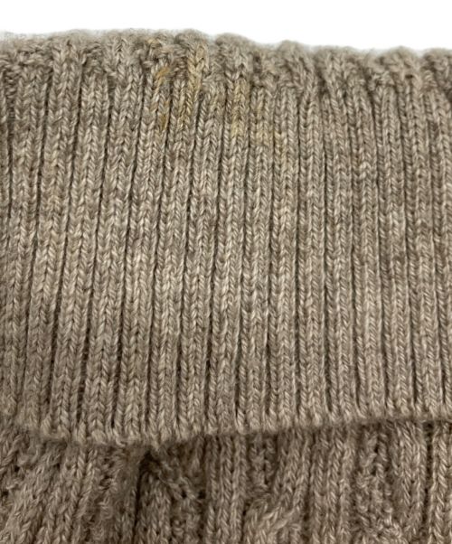 Leilian（レリアン）Leilian (レリアン) ケーブル編みVネックカーディガン グレー サイズ:9の古着・服飾アイテム