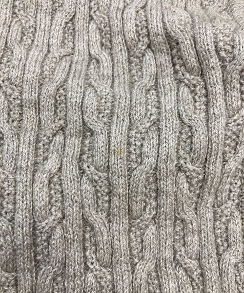 Leilian（レリアン）Leilian (レリアン) ケーブル編みVネックカーディガン グレー サイズ:9の古着・服飾アイテム