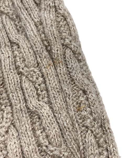 Leilian（レリアン）Leilian (レリアン) ケーブル編みVネックカーディガン グレー サイズ:9の古着・服飾アイテム