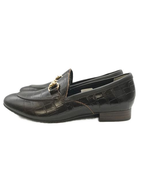 REGAL（リーガル）REGAL (リーガル) クロコ型押しビットローファー ブラウン サイズ:24の古着・服飾アイテム