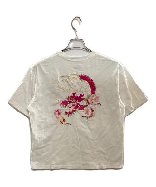 BEAMS BOY（ビームスボーイ）BEAMS BOY (ビームスボーイ) テーラー東洋 (テーラートウヨウ) 別注 STAR＆PINK DRAGON Tシャツ　13-04-0238-086 ホワイト サイズ:Freeの古着・服飾アイテム