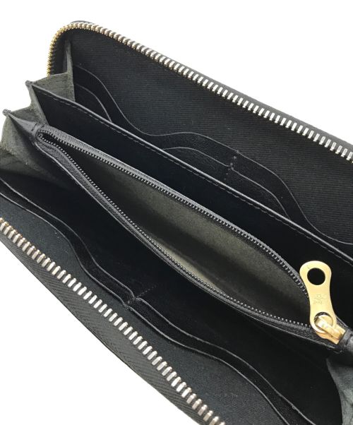 IL BISONTE（イル ビゾンテ）IL BISONTE (イル ビゾンテ) ラウンドファスナー長財布 ブラックの古着・服飾アイテム