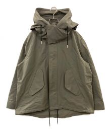 THE RERACS（ザ リラクス）の古着「フーデッド ルーズ ショート モッズコート」｜カーキ