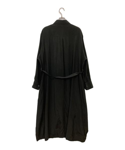 REGULATION Yohji Yamamoto（レギュレーションヨウジヤマモト）REGULATION Yohji Yamamoto (レギュレーションヨウジヤマモト) SPUN RY CLOTH R-DRAPED SHIRT DRESS　FB-D52-202 ブラック サイズ:2の古着・服飾アイテム