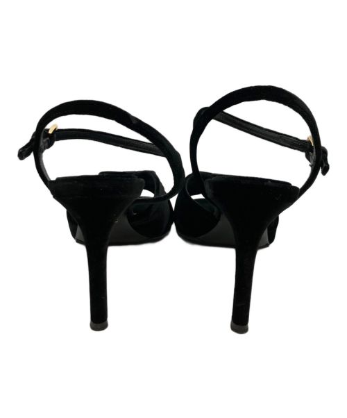 PRADA（プラダ）PRADA (プラダ) ベロアリボンヒールパンプス ブラック サイズ:37の古着・服飾アイテム