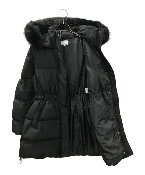 rienda（リエンダ）rienda (リエンダ) シャーリングゴムベルト付きシェイプダウンコート ブラック サイズ:Ｍの古着・服飾アイテム