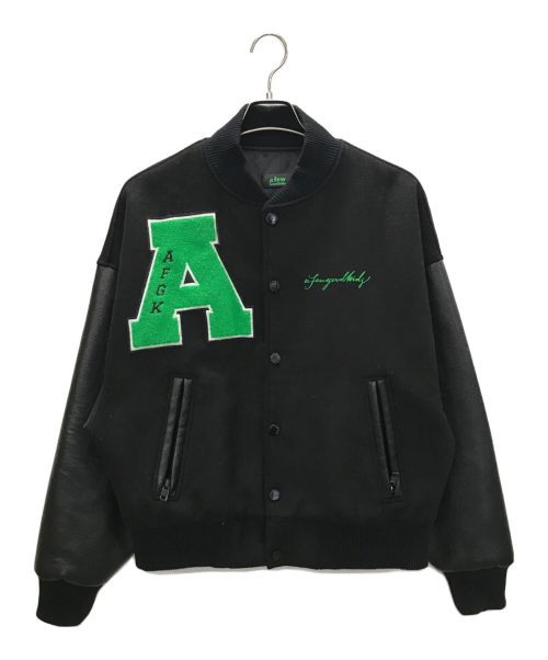 A FEW GOOD KIDS（アフューグッドキッズ）A FEW GOOD KIDS (アフューグッドキッズ) エコレザースリーブスタジャン　アフューグッドキッズ ブラック サイズ:Sの古着・服飾アイテム