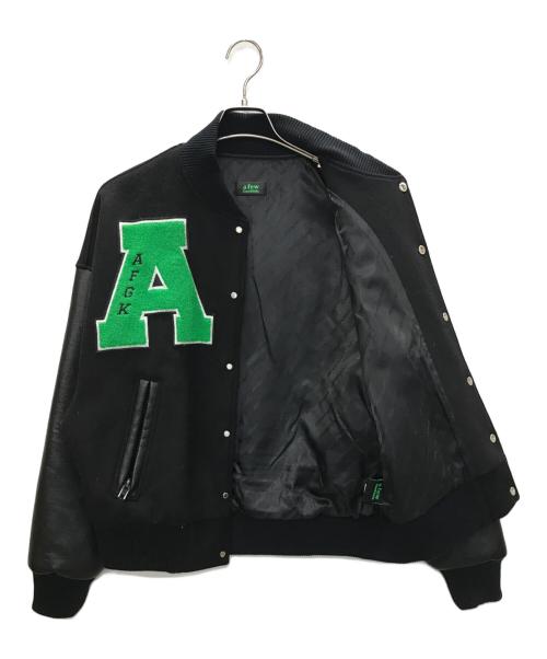 A FEW GOOD KIDS（アフューグッドキッズ）A FEW GOOD KIDS (アフューグッドキッズ) エコレザースリーブスタジャン　アフューグッドキッズ ブラック サイズ:Sの古着・服飾アイテム