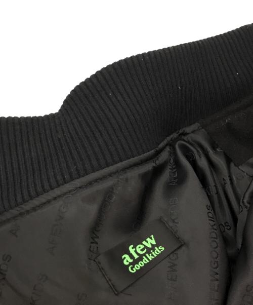 A FEW GOOD KIDS（アフューグッドキッズ）A FEW GOOD KIDS (アフューグッドキッズ) エコレザースリーブスタジャン　アフューグッドキッズ ブラック サイズ:Sの古着・服飾アイテム
