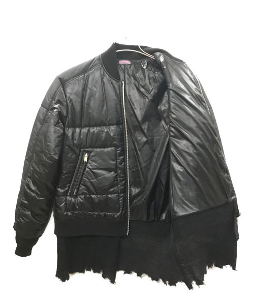 SueUNDERCOVER（スーアンダーカバー）SueUNDERCOVER (スーアンダーカバー) ドッキング中綿ジャケット ブラック サイズ:1の古着・服飾アイテム