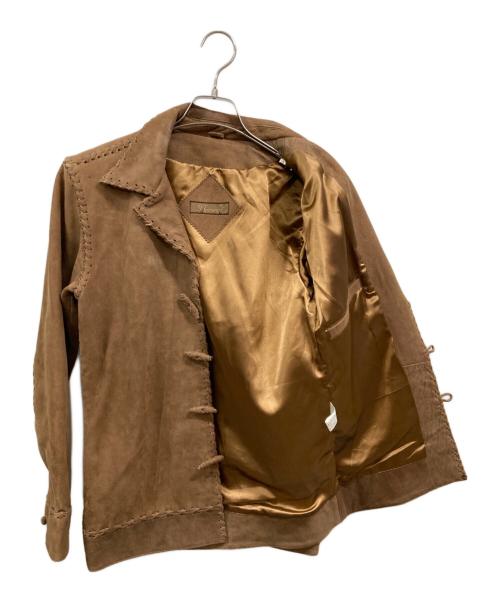 Burnout（バーンアウト）Burnout (バーンアウト) レザージャケット/バーンアウト ブラウン サイズ:ｍの古着・服飾アイテム