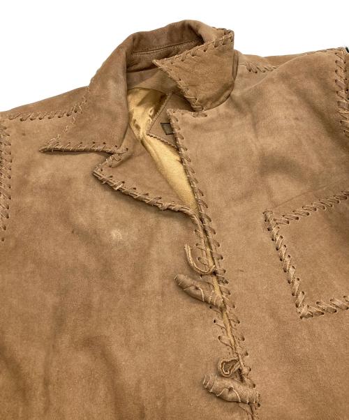 Burnout（バーンアウト）Burnout (バーンアウト) レザージャケット/バーンアウト ブラウン サイズ:ｍの古着・服飾アイテム