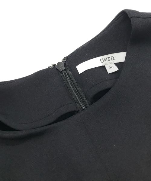 UN3D.（アンスリード）UN3D. (アンスリード) オープンギャザースリーブトップ/アンスリード/522310405501 ブラック サイズ:36の古着・服飾アイテム