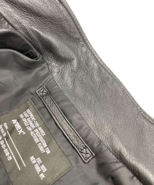 AVIREX（アヴィレックス）AVIREX (アヴィレックス) レザージャケット ブラック サイズ:2XLの古着・服飾アイテム