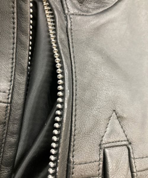 AVIREX（アヴィレックス）AVIREX (アヴィレックス) レザージャケット ブラック サイズ:2XLの古着・服飾アイテム