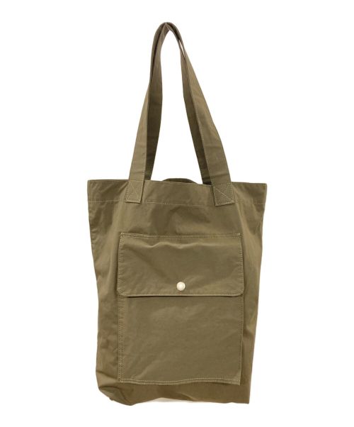MHL（エムエイチエル）MHL (エムエイチエル) PROOFED HIGHCOUNT TWILL TOT　トートバッグ　 オリーブの古着・服飾アイテム