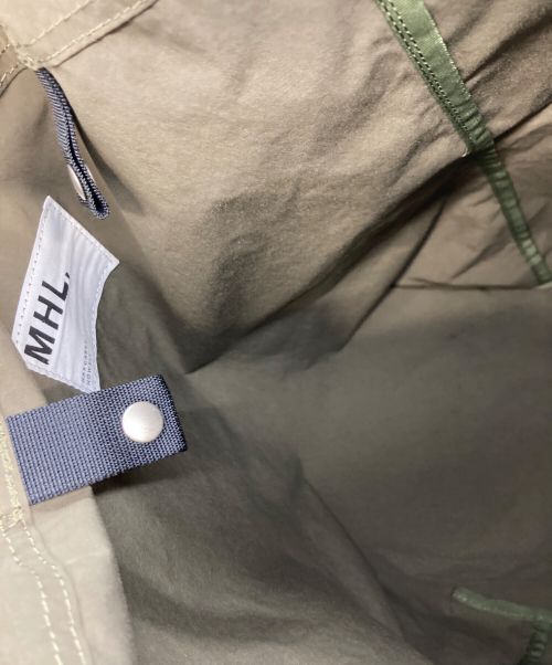 MHL（エムエイチエル）MHL (エムエイチエル) PROOFED HIGHCOUNT TWILL TOT　トートバッグ　 オリーブの古着・服飾アイテム