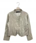 HIROKO KOSHINOヒロコ コシノ）の古着「レザージャケット/ヒロコ コシノ」｜グレー